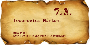 Todorovics Márton névjegykártya
