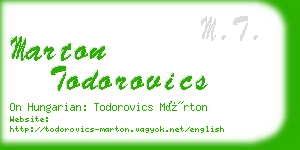 marton todorovics business card